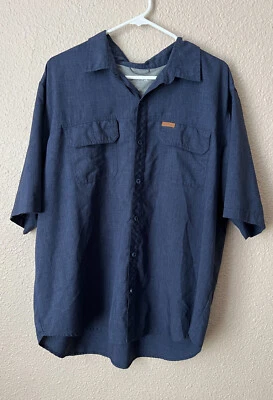 Orvis Men Button Up Tech Shirt Size XXL Short Sleeve Blue Classic Collection - Image 1 of 4