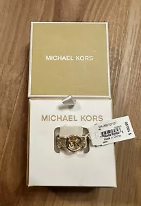Michael Kors MK Logo Embellished Ring MKJX80107107 Size 7 - Picture 1 of 6