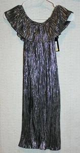 Girl's Size XS (4/5) Art Class Ebony Black Silver Glimmer Shiny Stretch Jumpsuit - Picture 1 of 12