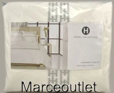 Edredón y fundas bordado de eslabones de cadena completo/queen blanco/plateado Hotel Collection Foto 1 de 4