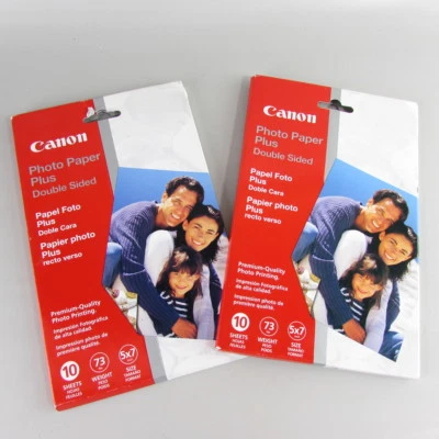 Lot of 2 Canon Photo Paper SemiGloss 5" x 7" Double Sided 20 sheets total  - Image 1 of 4