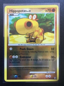 Carta holográfica inversa antigua de Pokémon Platinum Rising Rivals Hippopotas 54/111 - 2009 - Imagen 1 de 3