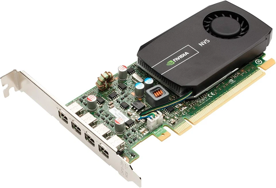 PNY nVIDIA NVS510 2GB DDR3 PCIe x16 4x mini-DP 900-52013-1700-000 VCNVS510ATX-T - Image 1 of 1
