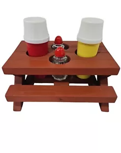 Picknicktisch Gewürzhalter Tupperware Ketchup & Senf Haselnuss Atlas S&P - Bild 1 von 8