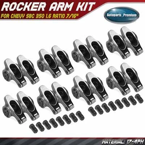 17-4PH Stainless Steel Roller Rocker Arm Set for Chevy SBC 350 1.6 Ratio 7/16" - Bild 1 von 10