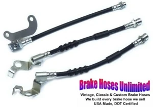 BRAKE HOSE SET Ford Custom 500, 1967 Early, Before 10-15-1966 - Front Disc - Picture 1 of 2