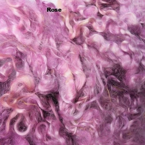 Hand Dyed MOHAIR Adult Locks ASSORTED COLORS Spin Yarn, add to Felt Craft oz. - Picture 1 of 37
