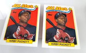 Vintage 1989 Kirby Puckett Topps All-Star Cards set of 2 #403 EUC