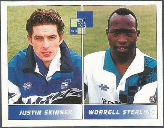 PANINI FOOTBALL LEAGUE 95 -#417-BRISTOL ROVERS-JUSTIN SKINNER / WORRELL STERLING - Image 1 of 1