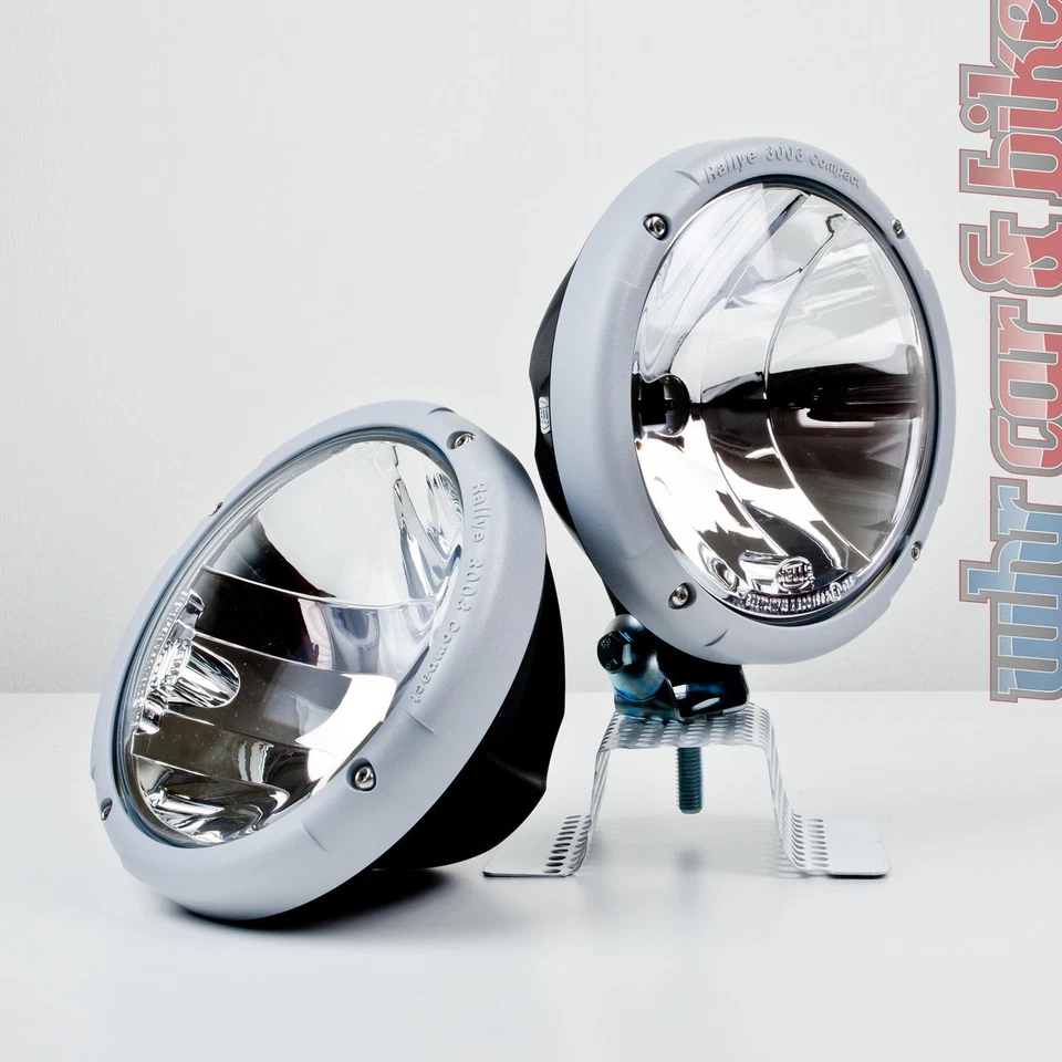 2 Stück Hella Rallye 3003 Compact 12V 24V H1 Fernscheinwerfer 1F3 010 119-011 - Bild 1 von 1