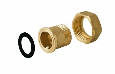 1 1/2 "IG x 1" AG Pumpen Anschluß Verschraubung Messing Überwurfmutter & Dicht.