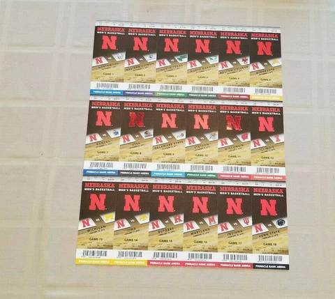2017-18 NEBRASKA CORNHUSKER BASKETBALL TICKET STUBS Cover