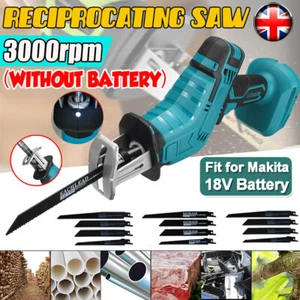 For Makita 18V Battery Cordless Reciprocating Saw Saber Cutting with 12 Blades - Picture 1 of 14