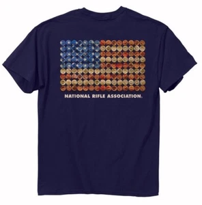 Shotgun Shell U.S. Flag Short Sleeve NRA T-Shirt NEW Fast Free Ship - Picture 1 of 6