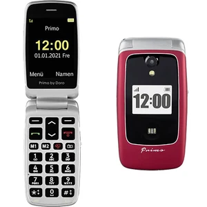 BNIB Doro Primo 418 Single Sim Red Factory Unlocked 2G GSM - Picture 1 of 4