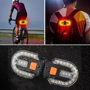 Bicycle LED Turn Signal Rear Light Bike Tail Lamp Wireless Set USB Rechargeable - Picture 1 of 11