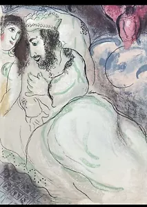 Original Verve Chagall Bible Lithograph (1960) - Sarah And Ambimelech - Picture 1 of 1