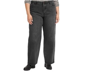 Universal Thread Women Mid Rise 90s Baggy Jeans Black Wash Denim 14 NEW - Picture 1 of 5