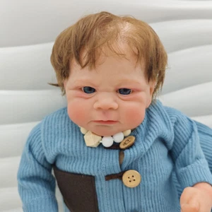 49CM Reborn Baby Soft Cloth Body Lifelike Real Touch Awake Newborn Doll 3D Skin - Picture 1 of 8