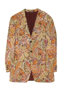 Blazer Valentino sfilata in lino e viscosa fantasia paisley - Imagen 1 de 8