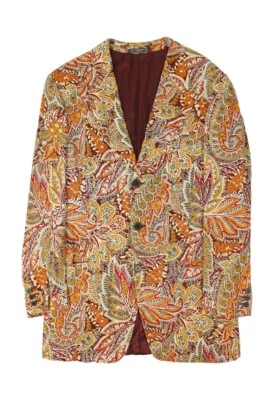 Blazer Valentino sfilata in lino e viscosa fantasia paisley - Imagen 1 de 4