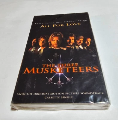1993 "ALL FOR ONE" FACTORY SEALED CASSETTE BRYAN ADAMS STING STEWART SINGLE TAPE - Image 1 of 4