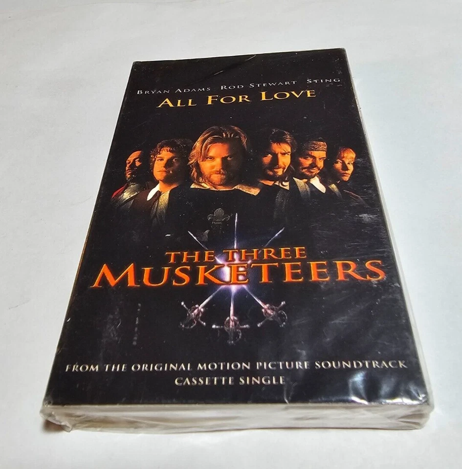 1993 "ALL FOR ONE" FACTORY SEALED CASSETTE BRYAN ADAMS STING STEWART SINGLE TAPE - Image 1 of 4