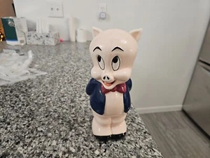 Vintage 1994 Rare Porky Pig Ceramic Coin Bank Warner Brothers Looney Tunes 9.5" - Picture 1 of 5