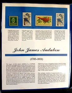 USA NEW JOHN JAMES AUDUBON 1985 COMMEMORATIVE FOLIO - Picture 1 of 3