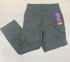 Leggings para mujer talla única de 5" verde oliva cintura alta yoga, correr Capri - Imagen 1 de 10