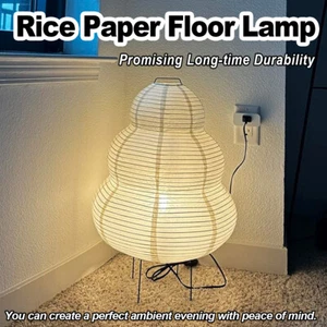 Japanese Rice Paper Desk Lamp Eu Style Standing Lamp Table Lamp Design Bedroom - Picture 1 of 11