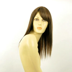 Parrucca donna semi lunga cioccolato mechato rame : raphaella 627c - Picture 1 of 8