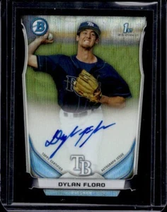 2014 Bowman Chrome Dylan Floro Autograph 1st Bowman Black Refractor /50 #BCAP-DF - Picture 1 of 2