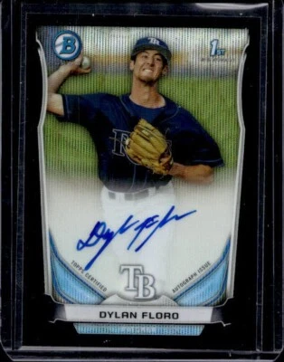 2014 Bowman Chrome Dylan Floro Autograph 1st Bowman Black Refractor /50 #BCAP-DF - Image 1 of 2