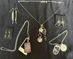 STERLING SILVER WEARABLE JEWELRY LOT OF 6 Pieces 54.9 GRAMS - Picture 1 of 9