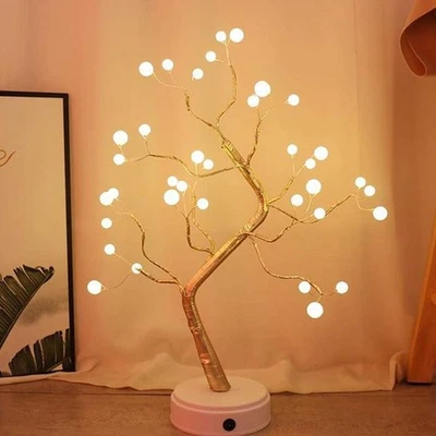 DIY Led Desk Tree Lamp, Desk Table Decor 36 Pearl LED Lights for Home,Bedroom... - Image 1 of 4