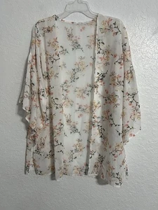 Costume da bagno donna copricostume da spiaggia taglia unica floreale aperto davanti kimono #396 nuovo senza etichette - Foto 1 di 4