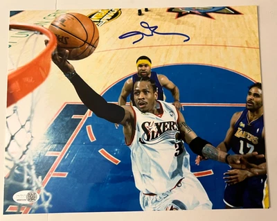 Allen Iverson signed 8x10 Photo with JSA - Image 1 of 2