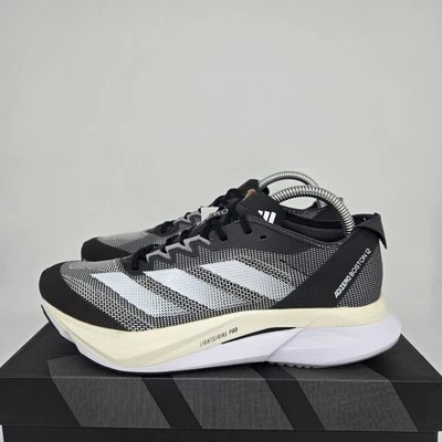 adidas Adizero Boston 12 Core Black White Women's Running Shoes Size 9 HQ2171 - Image 1 of 4
