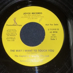 CAPTAIN & TENNILLE: the way i want to touch you / disney girls JOYCE Promo 7” 45 - Picture 1 of 6