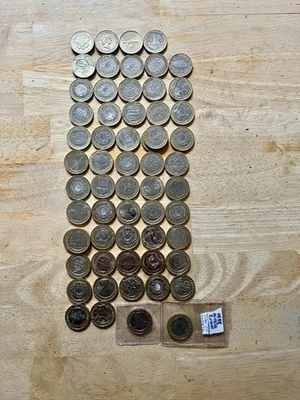 £2 Uk Coin Collection . 60 Coins In Total From 1986 To 2016 . Used - Image 1 of 4