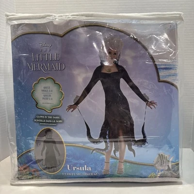 迪士尼乌休拉小美人鱼尺寸小号 2-4 成人服装在黑暗中发光 — 第 1/4 张图片
