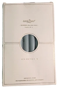 UNIQOOO Modern Sealing Wax Stick For Glue Gun / SILVER SAGE /8 Pack Envelope Wax - Picture 1 of 4