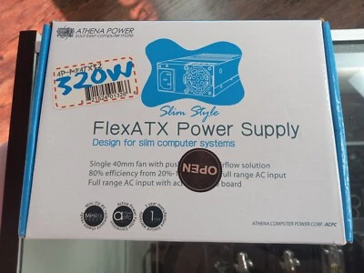 AP-MFATX32 Athena PC Computer 320W Flex ATX Power Supply New - Image 1 of 4