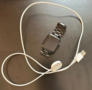Apple Watch Series 6 44mm Stainless Steel Graphite GPS + Cellular - Photo 1 sur 1