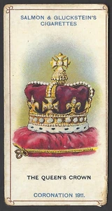 SALMON & GLUCKSTEIN - CORONATION SERIES, 1911 - #13 QUEEN'S CROWN - Picture 1 of 2