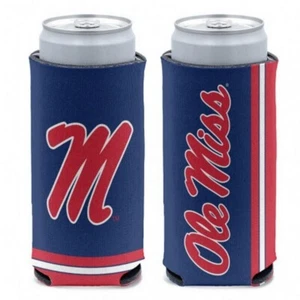 Ole Miss Rebels Slim Can Insulated Koozie Hugger Cooler - Picture 1 of 1