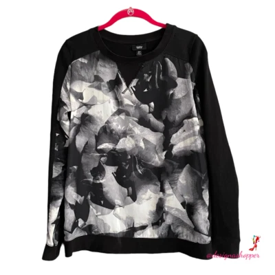 Trendy Mossimo 抽象黑色白色轻便运动衫小号 — 第 1/4 张图片