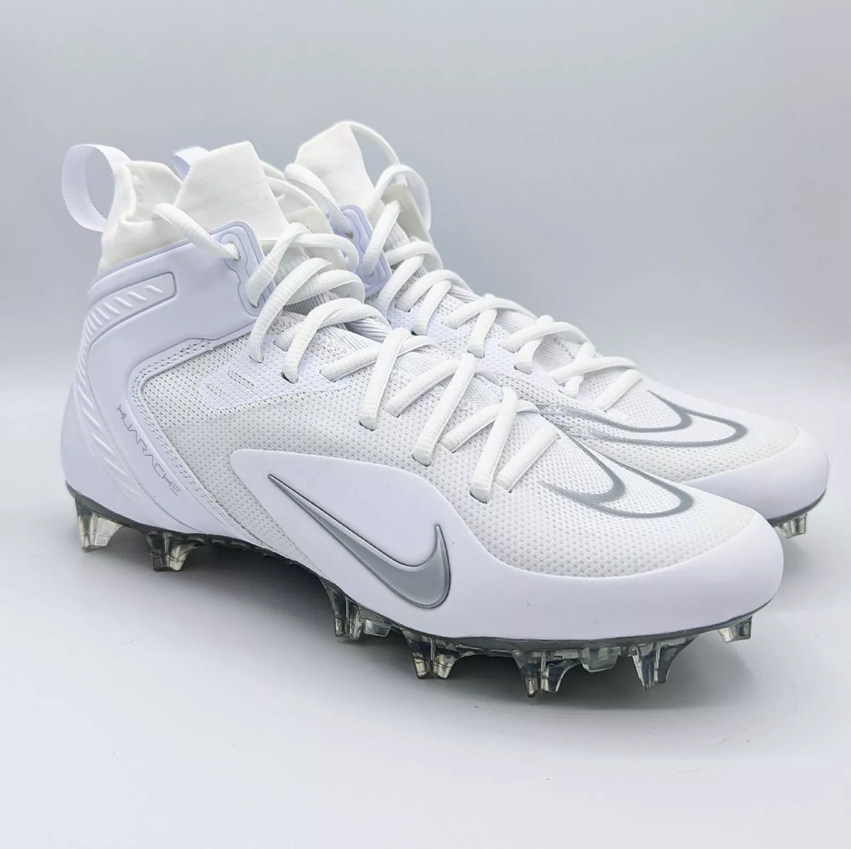 Nike Alpha Huarache 8 Elite White Metallic Silver for Sale Nike Alpha Huarache 8 Elite White Metallic Silver for Sale