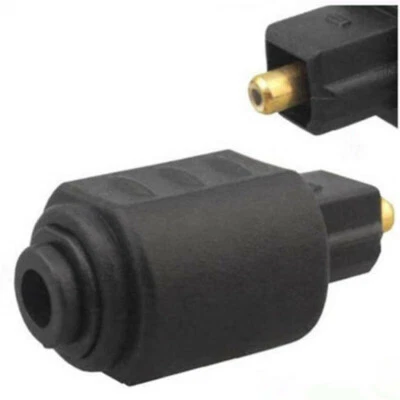 NEW Black Optical Audio Adapter 3.5mm Female Jack Plug To Digital Toslink Male - Image 1 of 4